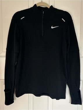Nike Black Therma-FIT Running Jacket with White Tag